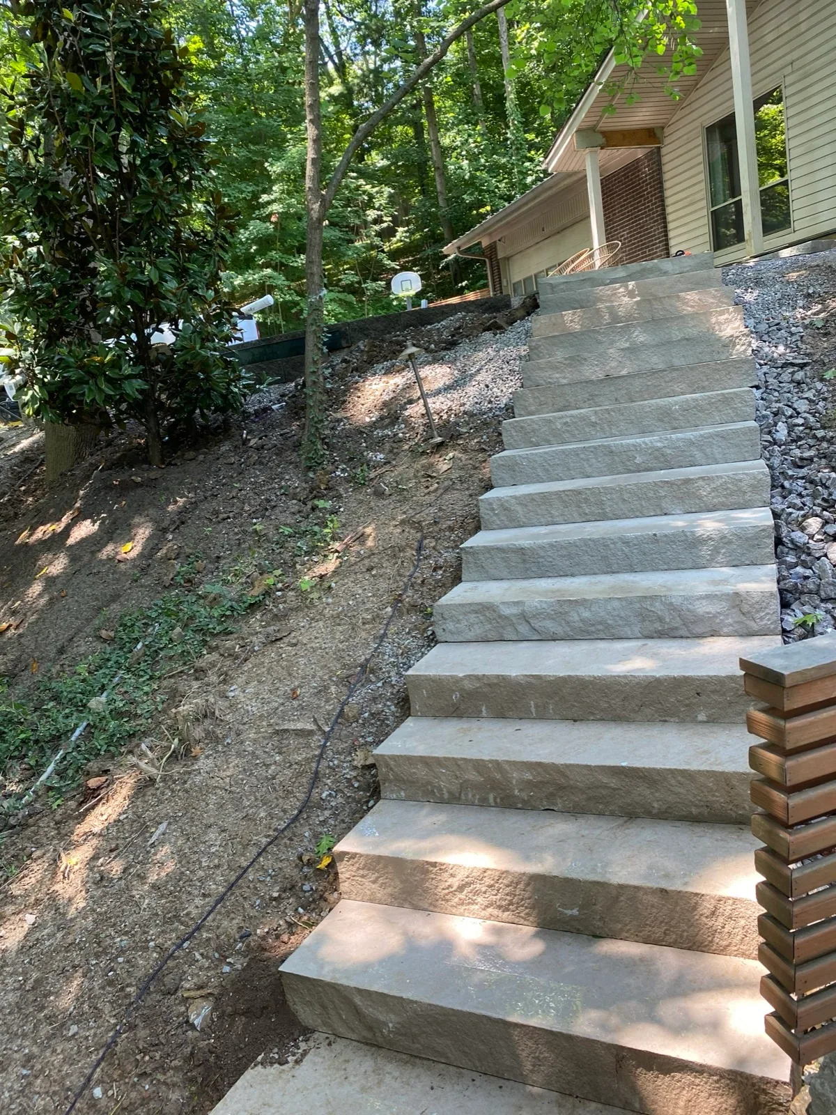 Stone steps on a Cincinnati hillside